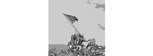 UNITED STATES SOLDIERS RAISING AMERICAN FLAG ON IWO JIMA PHOTO